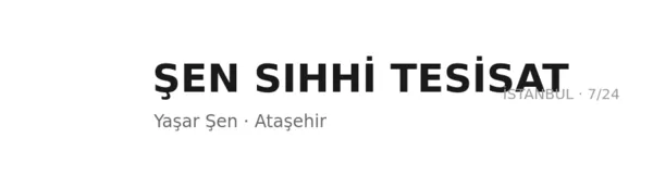 Şen Sıhhi Tesisat - Firma logosu