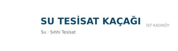 Su Tesisat Kaçağı - Firma logosu