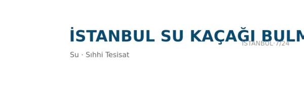 İstanbul Su Kaçağı Bulma - Firma logosu