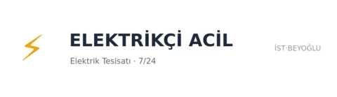 Elektrikçi Acil profil fotoğrafı