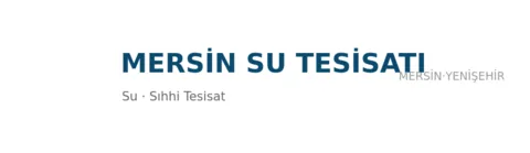 Mersin Su Tesisatı profil fotoğrafı