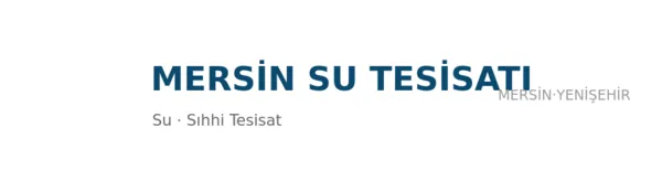 Mersin Su Tesisatı - Firma logosu