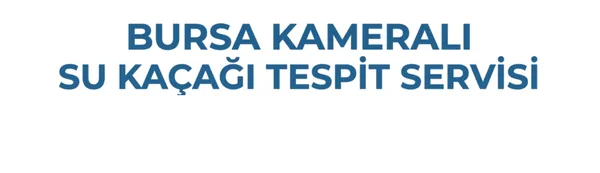 Bursa Kameralı Su Kaçağı Tespit - Firma logosu