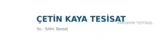 Çetin Kaya Tesisat - Su Tesisatı ustası