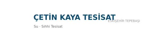 Çetin Kaya Tesisat profil fotoğrafı