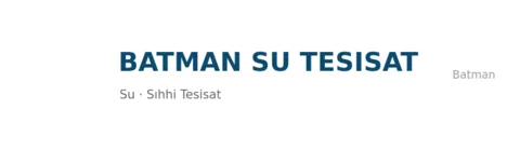 Batman Su Tesisat profil fotoğrafı