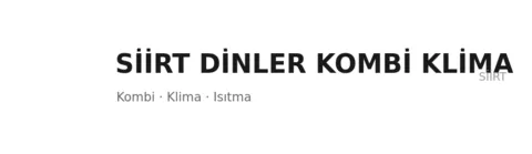 Siirt Dinler Kombi Klima profil fotoğrafı