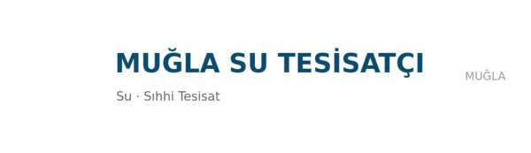 MUĞLA SU TESİSATÇI - Firma logosu