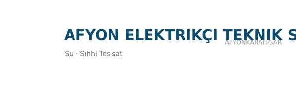 Afyon Elektrikçi Teknik Servis - Firma logosu