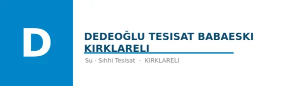 Dedeoğlu Tesisat Babaeski Kırklareli - Firma logosu